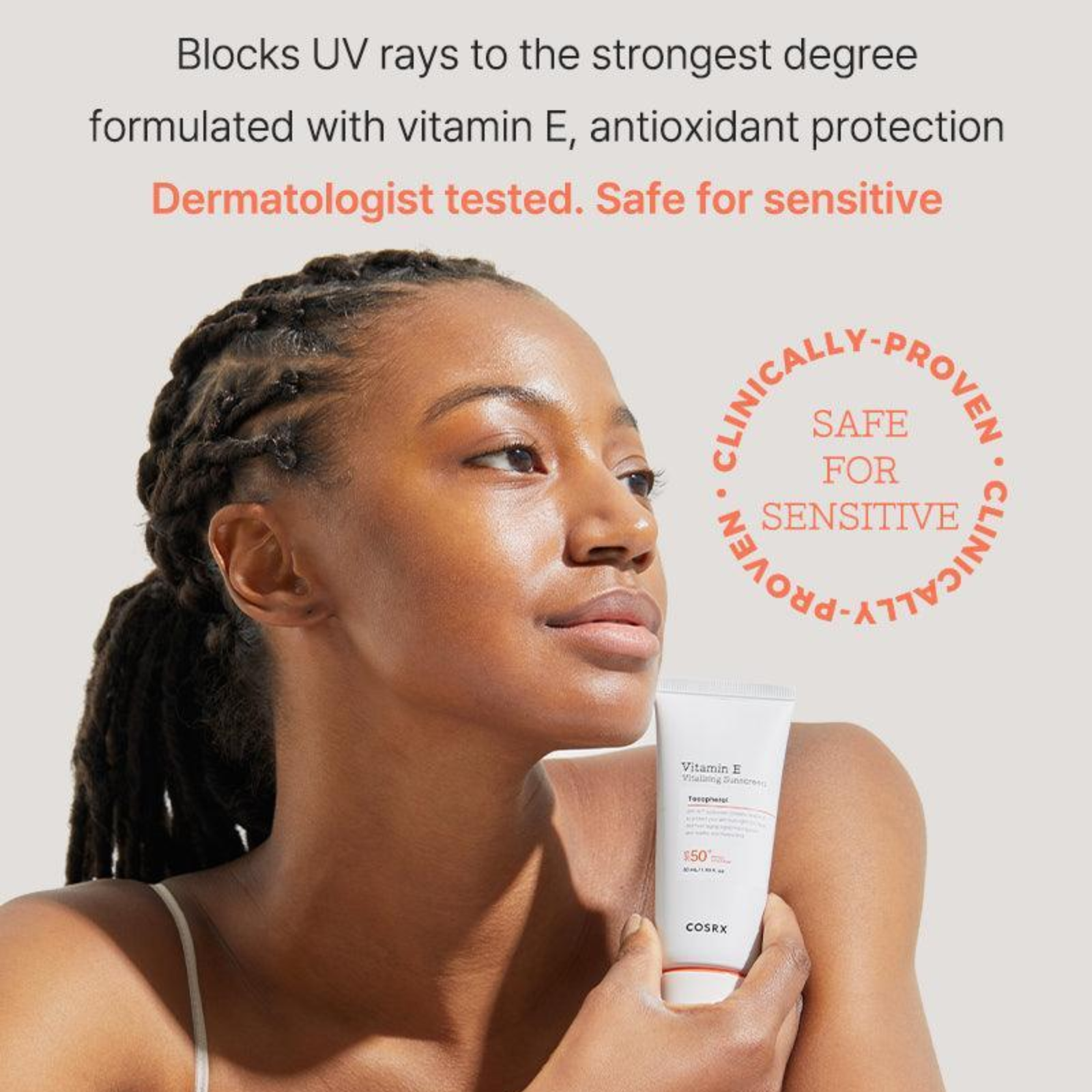 COSRX Vitamin E Vitalizing Sunscreen Broad Spectrum SPF 50+ - Image 5